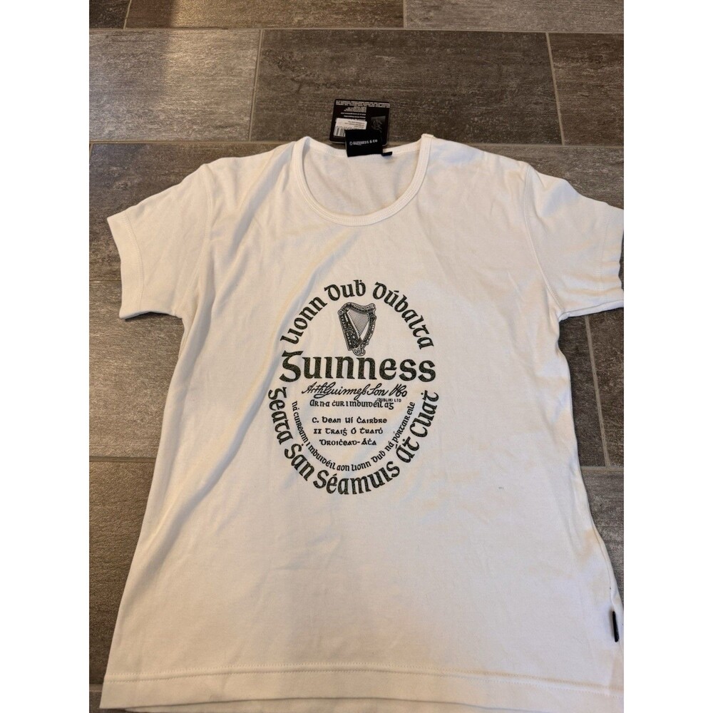 Guinness Beer Storehouse Women’s T-shirt, White Irish, 14-16, New